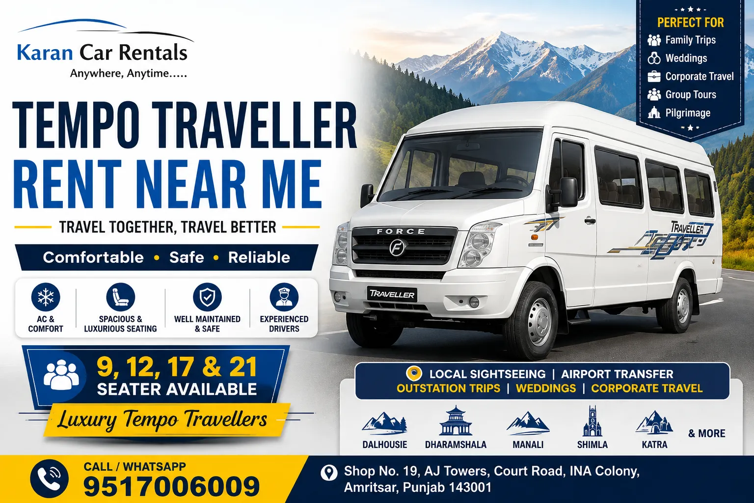 Tempo traveller rent near me